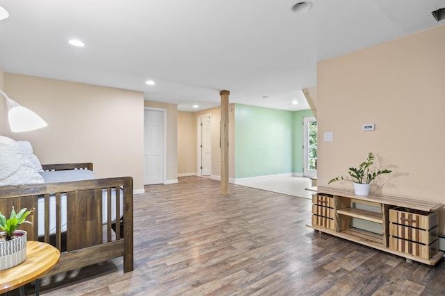 591 Eight Rod Rd, Augusta, ME 04330 - interior space with wood finished floors, recessed lighting, and baseboards