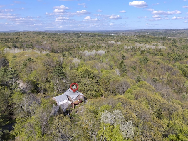 591 Eight Rod Rd, Augusta, ME 04330 - view from above of property featuring a heavily wooded area