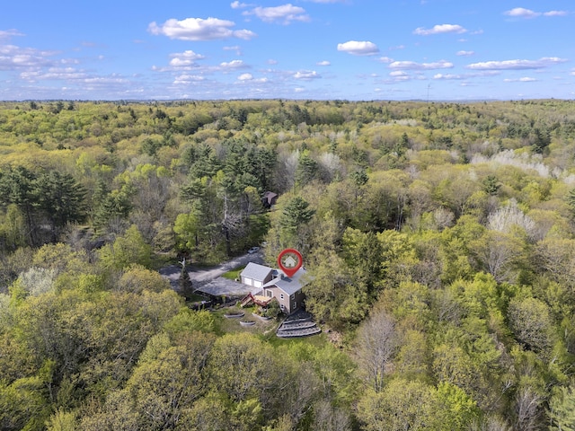 591 Eight Rod Rd, Augusta, ME 04330 - aerial view of property and surrounding area with a heavily wooded area
