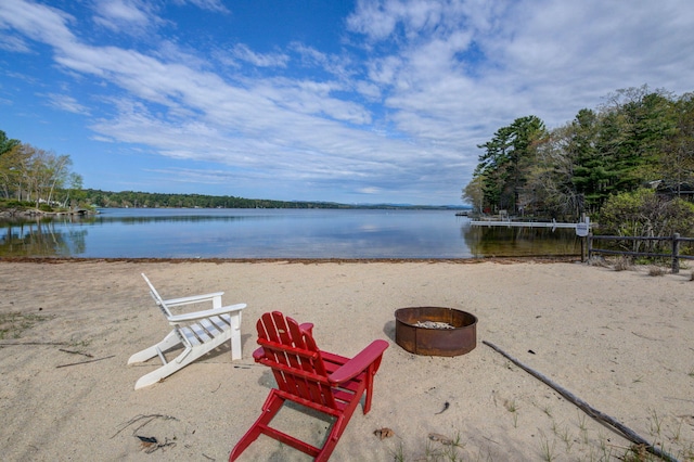 5 Goodridge Dr Unit 5, Naples, ME 04055 - water view with an outdoor fire pit