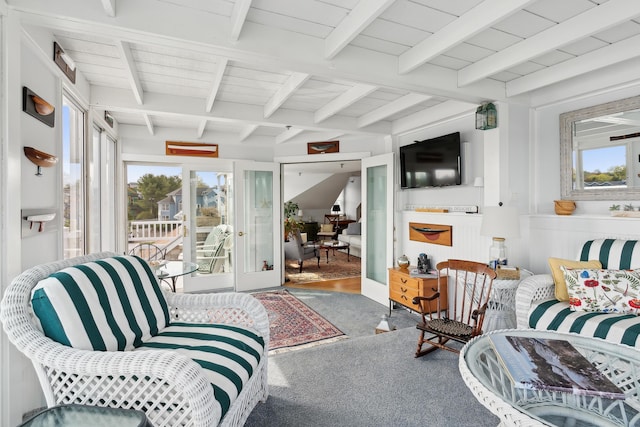 15 Christensen Ln Unit A1, Kennebunk, ME 04043 - sunroom with beam ceiling