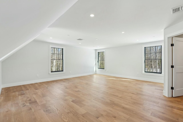 11 Acorn Ave, Kennebunkport, ME 04046 - interior space with light wood-type flooring, recessed lighting, baseboards, and lofted ceiling