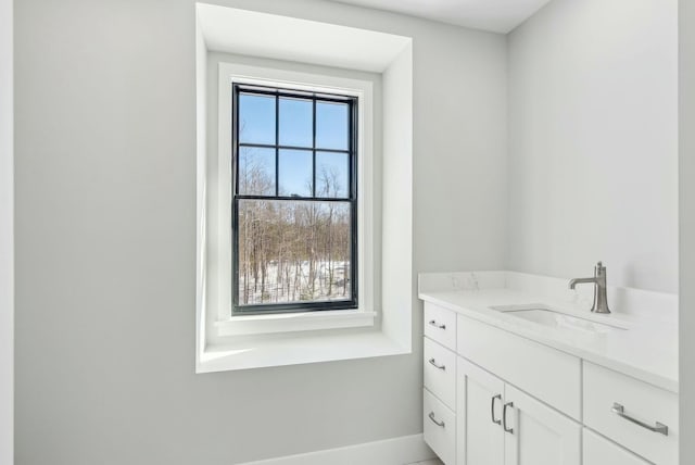 11 Acorn Ave, Kennebunkport, ME 04046 - bathroom with vanity and baseboards