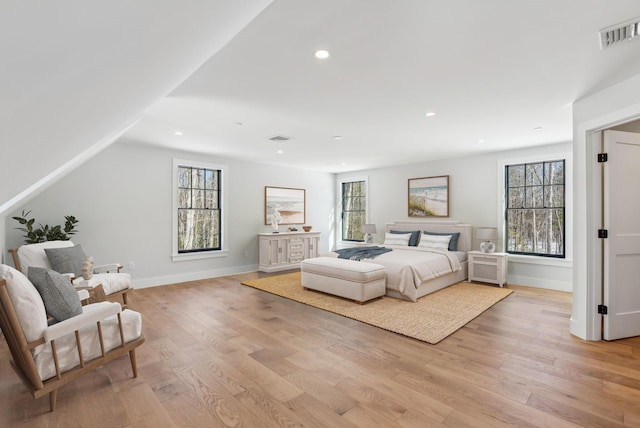 11 Acorn Ave, Kennebunkport, ME 04046 - bedroom featuring light wood-style flooring, multiple windows, recessed lighting, and baseboards