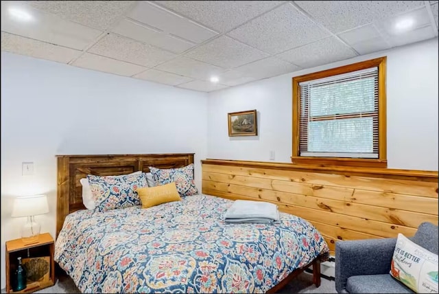 597 Sweden Rd, Bridgton, ME 04009 - bedroom with a paneled ceiling and carpet