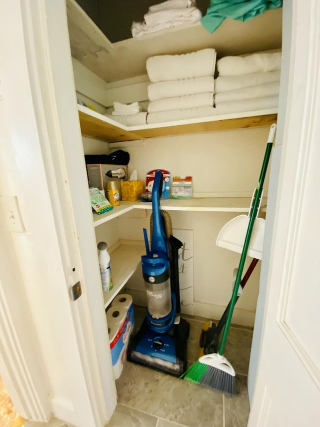 view of storage area