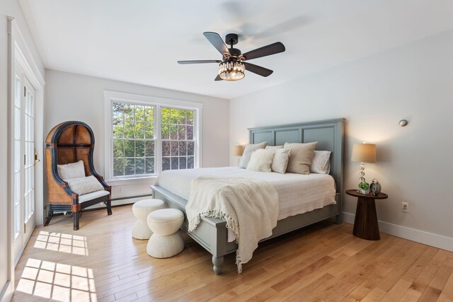 11 Oxford Rd, Windham, ME 04062 - bedroom featuring light wood-style floors, baseboards, and a ceiling fan
