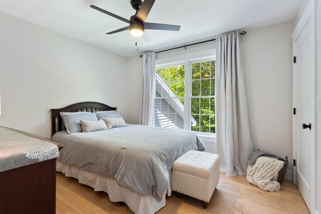 11 Oxford Rd, Windham, ME 04062 - bedroom with light wood-type flooring and ceiling fan