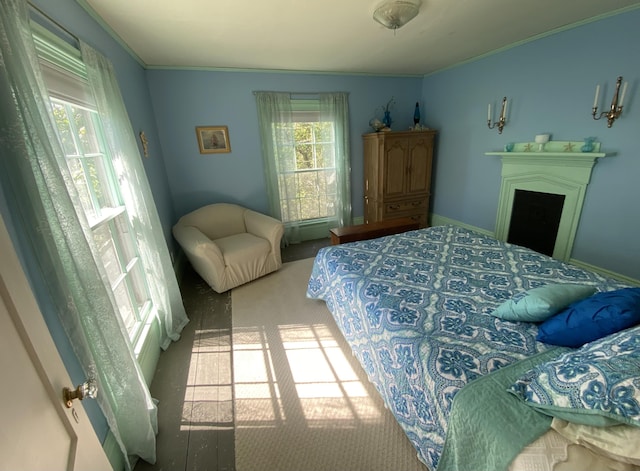 12 Old Rte 1, Searsport, ME 04974 - bedroom featuring carpet flooring and crown molding