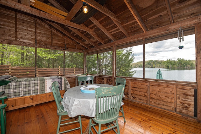 106 Shady Ln, Parsonsfield, ME 04047 - sunroom with a water view and outdoor dining space