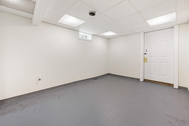227 Forest Ave, Orono, ME 04473 - below grade area with baseboards and a drop ceiling