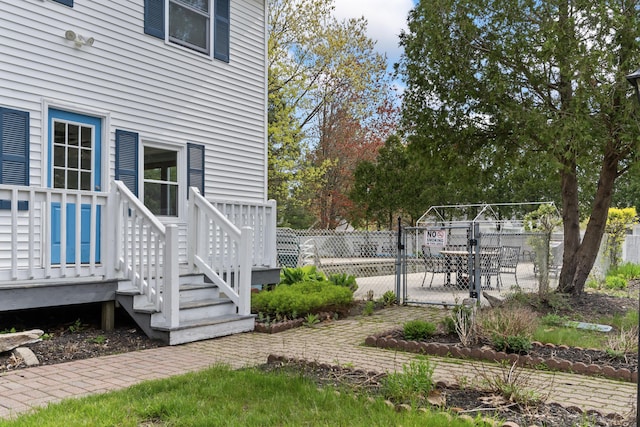 430 Post Rd Unit 139, Wells, ME 04090 - view of yard featuring a patio area, fence, and a deck