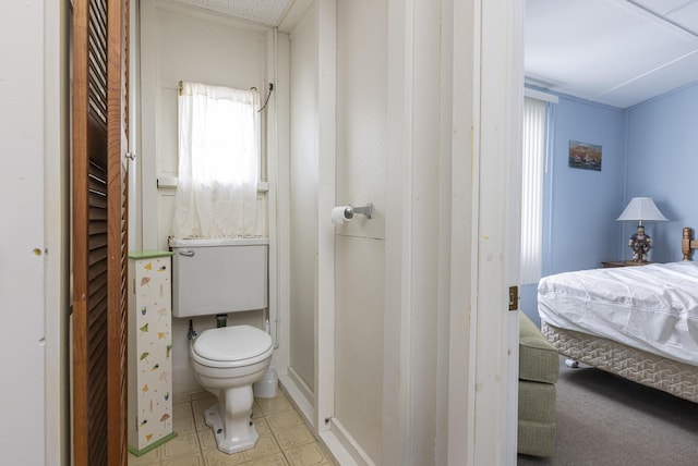 bathroom with plenty of natural light and toilet