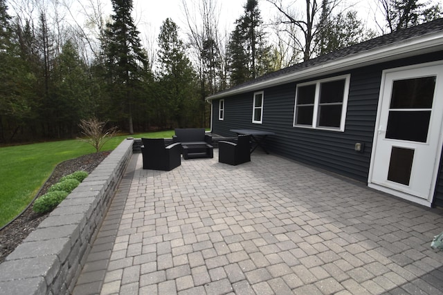 view of patio featuring outdoor lounge area