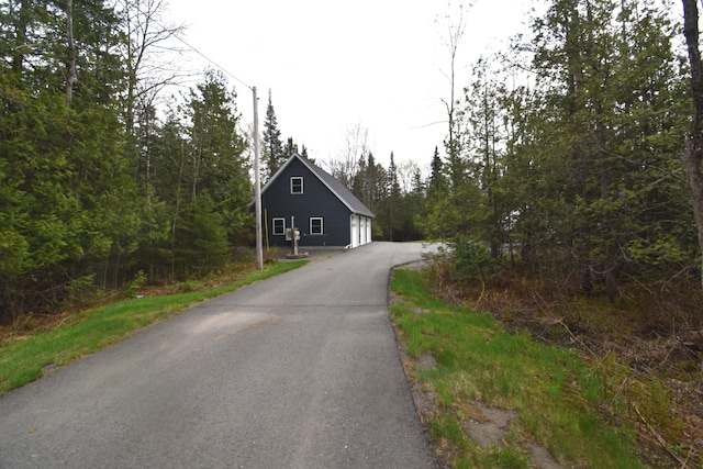 view of asphalt driveway