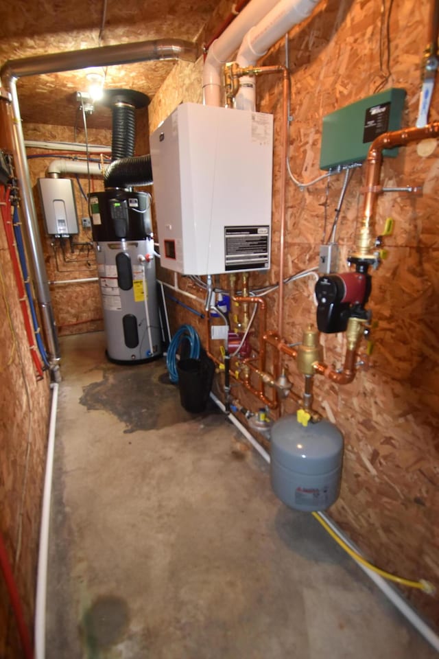 utilities featuring heat pump water heater and water heater