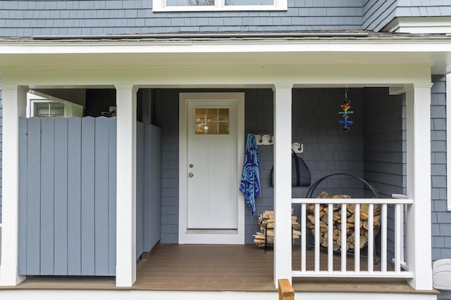9 Edes Rd, Cumberland, ME 04021 - property entrance with a porch