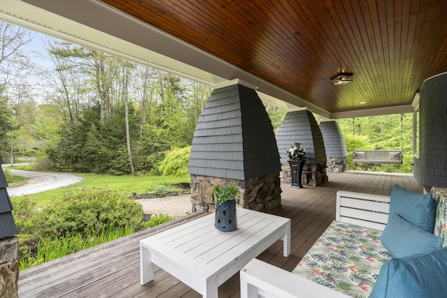 9 Edes Rd, Cumberland, ME 04021 - view of wooden porch