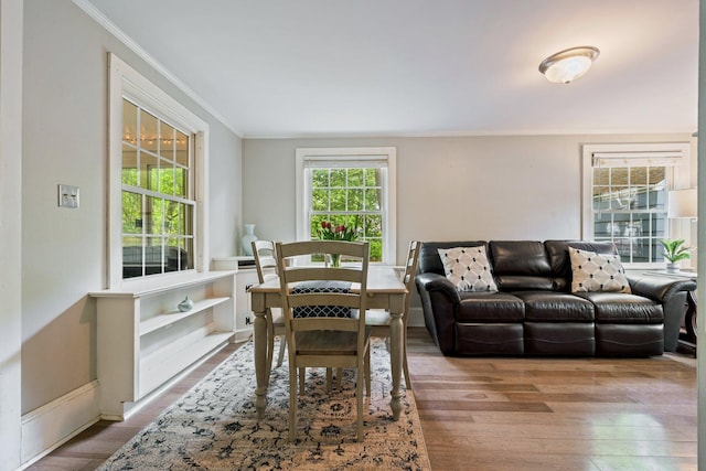 99 Spring St, Saco, ME 04072 - living area with crown molding and wood finished floors