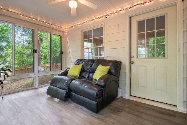 99 Spring St, Saco, ME 04072 - sunroom with ceiling fan