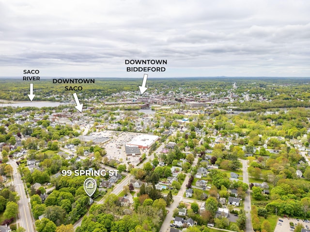99 Spring St, Saco, ME 04072 - aerial view of property's location