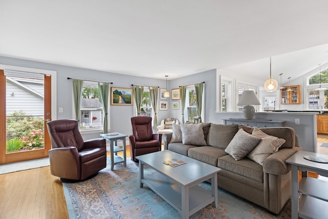23 Amerescoggin Rd, Falmouth, ME 04105 - living room featuring light wood-type flooring