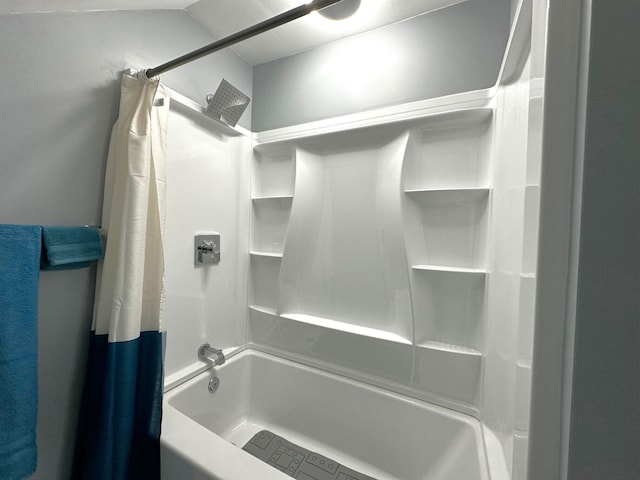 507 Waldo St, Rumford, ME 04276 - bathroom with shower / bathtub combination with curtain