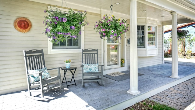 101 Parrott St, South Portland, ME 04106 - view of patio featuring a porch