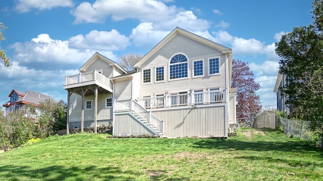 101 Parrott St, South Portland, ME 04106 - rear view of house featuring stairs and a deck
