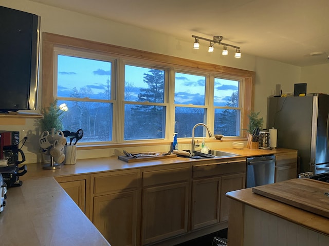 33 Latour St, Castine, ME 04421 - kitchen featuring stainless steel appliances, light countertops, and a sink