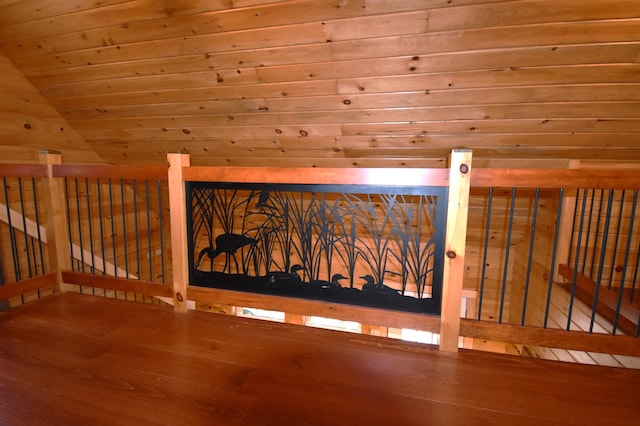 106 Shady Ln, Newport, ME 04953 - additional living space with wood finished floors, lofted ceiling, and wooden ceiling