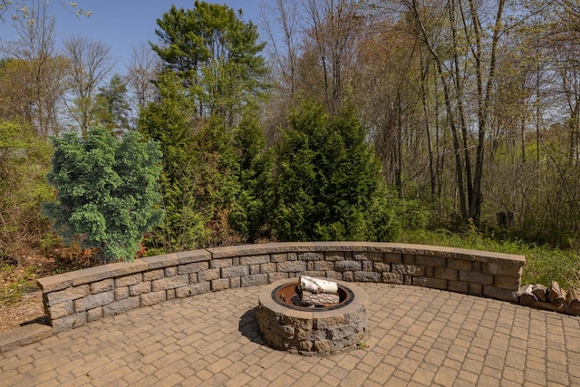 53 Ross Rd, Kennebunk, ME 04043 - view of patio / terrace featuring a fire pit