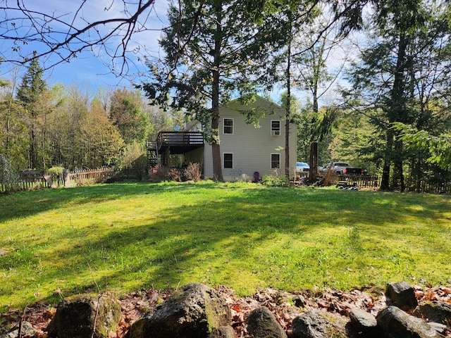 9 Hidden Dr, New Gloucester, ME 04260 - view of yard featuring a deck