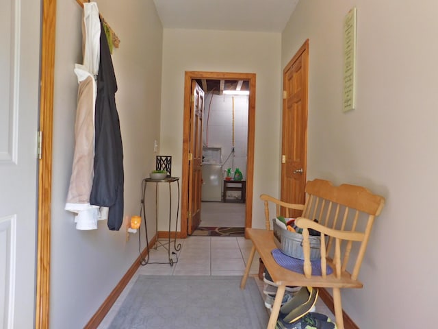 9 Hidden Dr, New Gloucester, ME 04260 - hallway featuring light tile patterned flooring and baseboards