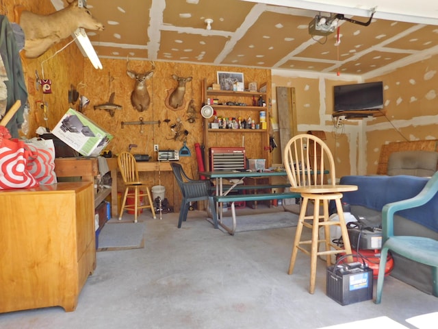 9 Hidden Dr, New Gloucester, ME 04260 - misc room featuring a workshop area and concrete floors