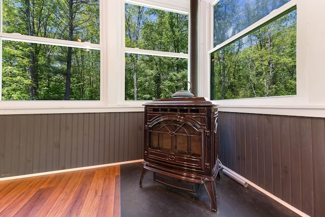 400 Chopps Cross Rd, Woolwich, ME 04579 - detailed view of wood walls and wood finished floors