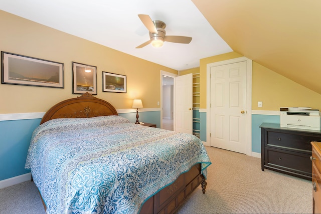 400 Chopps Cross Rd, Woolwich, ME 04579 - bedroom featuring light carpet, baseboards, and a ceiling fan