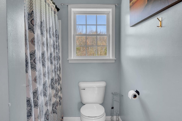 37 Birchwood Ln, Bowdoinham, ME 04008 - full bath featuring toilet and a shower with curtain