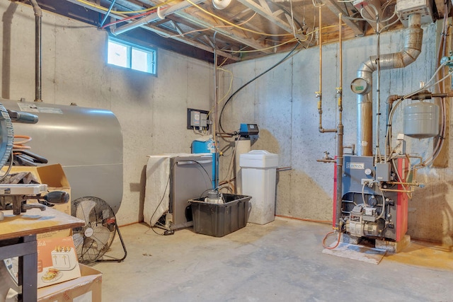 37 Birchwood Ln, Bowdoinham, ME 04008 - below grade area with oil tank and a heating unit