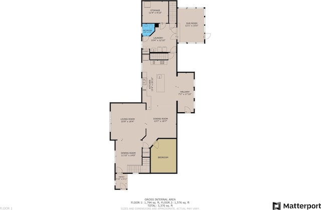 281 Cross Rd, Washburn, ME 04786 - room layout