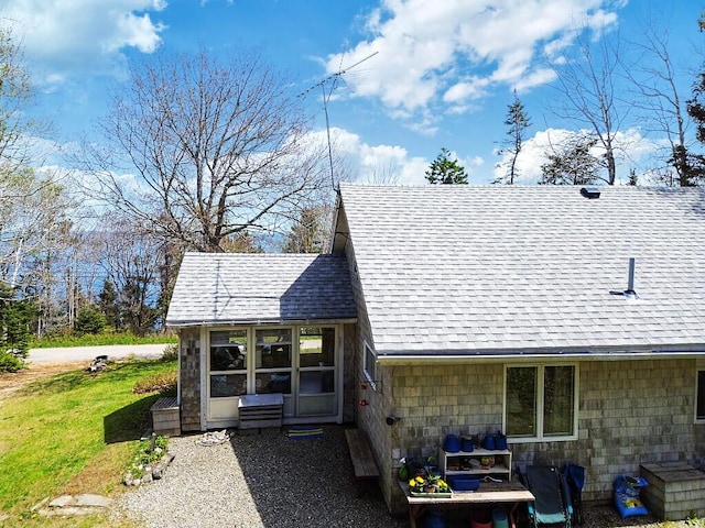 165 Mcfarland Shore Rd, Bristol, ME 04554 - back of house with a yard and a shingled roof