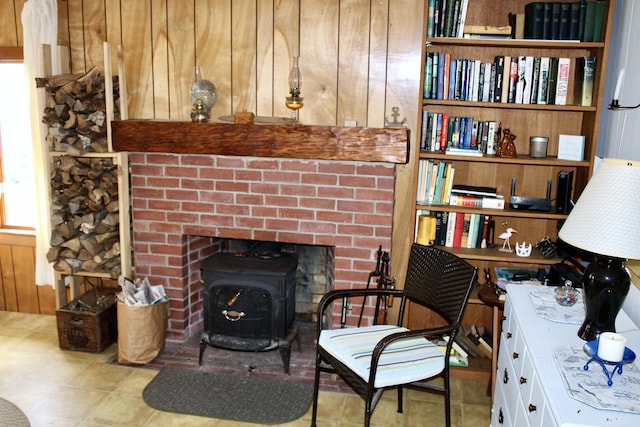 165 Mcfarland Shore Rd, Bristol, ME 04554 - detailed view of a wood stove and wooden walls