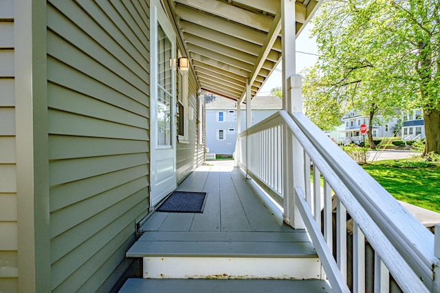 301 Sherwood St, Portland, ME 04103 - wooden deck with a residential view