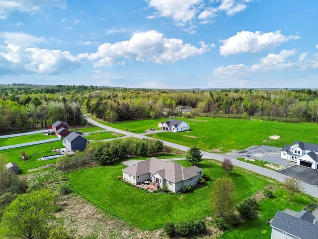 30 Royale Dr, Sidney, ME 04330 - view from above of property with a heavily wooded area