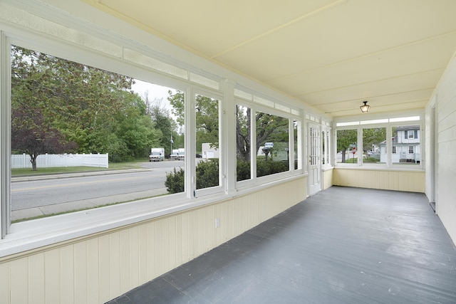 606 Main St, Sanford, ME 04083 - unfurnished sunroom featuring wood finished floors