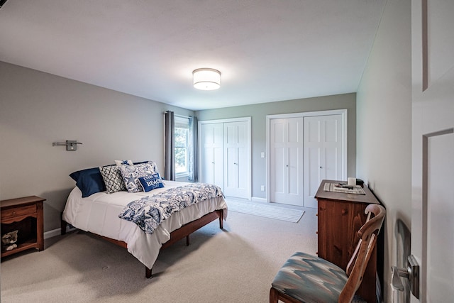 48 Sancho Dr, Saco, ME 04072 - bedroom featuring two closets, carpet flooring, and baseboards