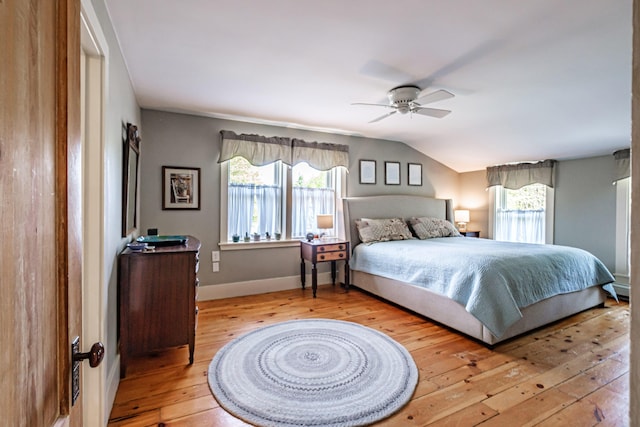 71 Brook Rd, Falmouth, ME 04105 - bedroom with hardwood / wood-style floors, baseboards, and a ceiling fan