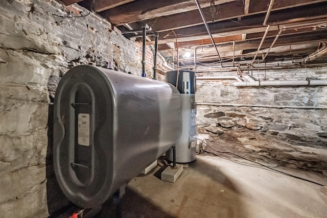 71 Brook Rd, Falmouth, ME 04105 - utility room featuring heating fuel and water heater