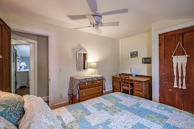 71 Brook Rd, Falmouth, ME 04105 - bedroom with ceiling fan and baseboards