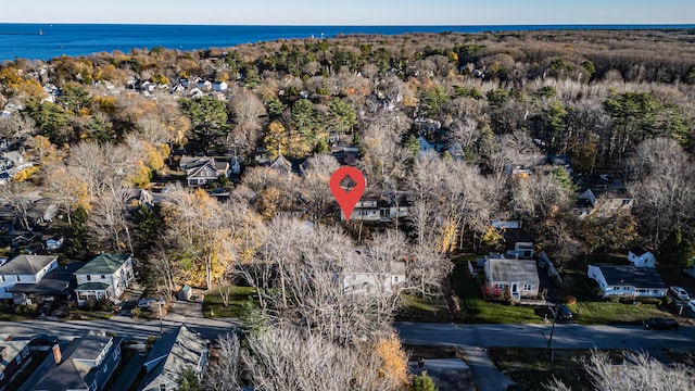 28 Stone Dr, Cape Elizabeth, ME 04107 - aerial overview of property's location with a nearby body of water and nearby suburban area